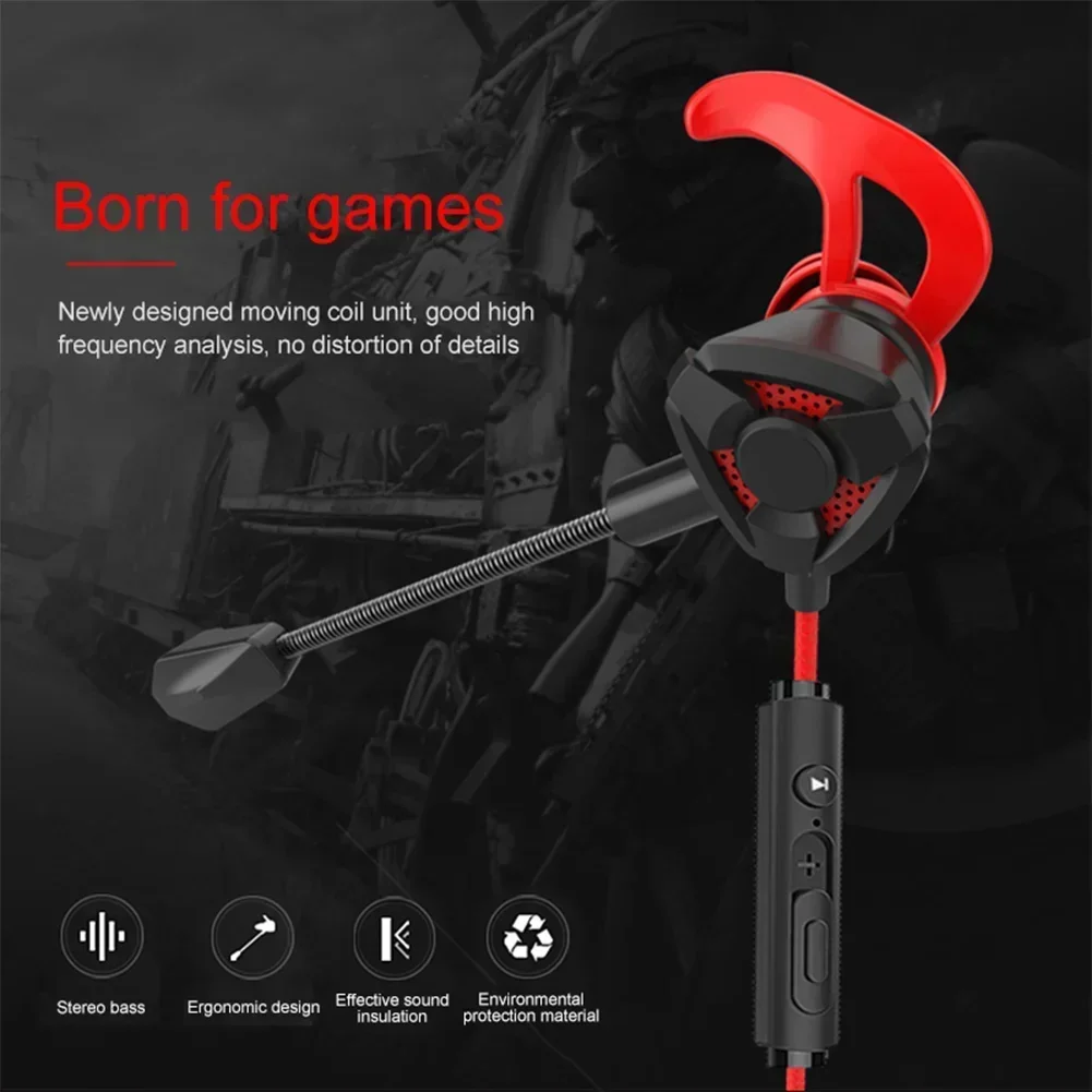 Wired Earphone Mic - Headset Gamer-hoofdtelefoon Bedrade oortelefoon Gaming-oordopjes met