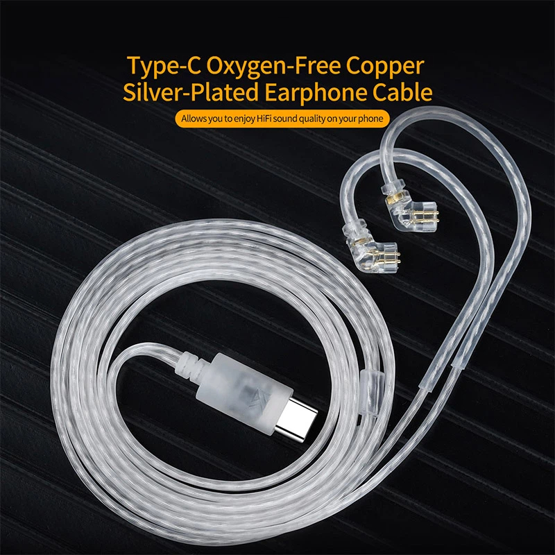 Wired Earphone Mic - KZ Oordopjes Kabel OFC Verzilverde Upgrade