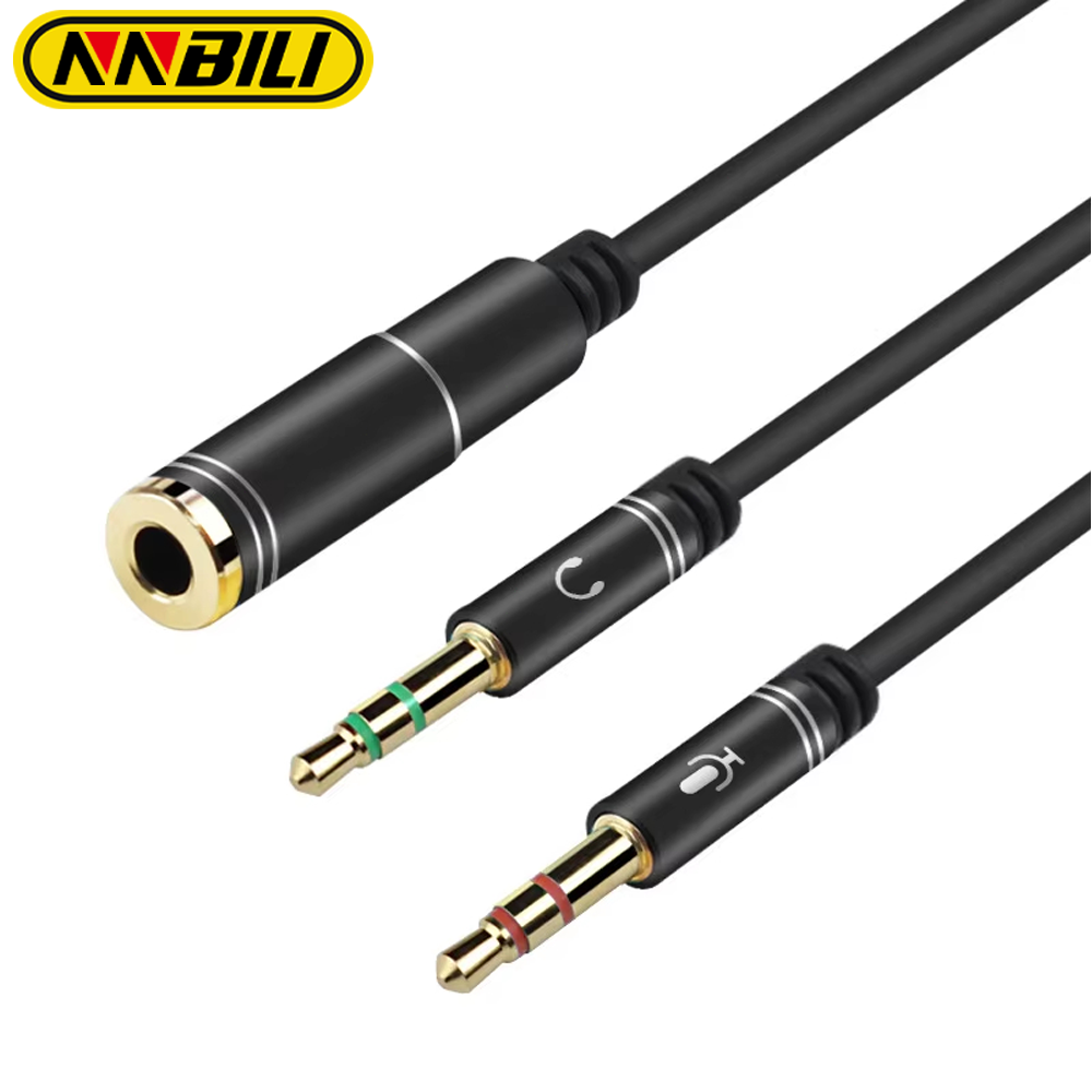 Earphone Splitter Jack - NNBILI Mini Jack 3.5 Microfoon Koptelefoon