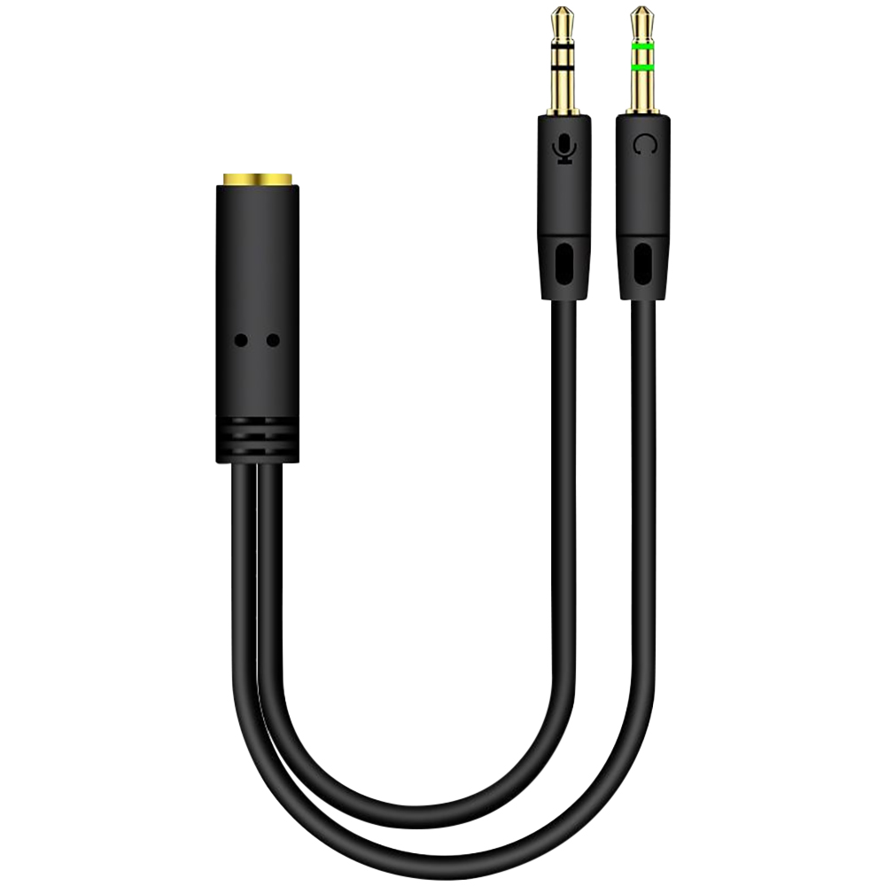 Earphone Splitter Jack - 3,5 mm jack 2 mannelijk naar