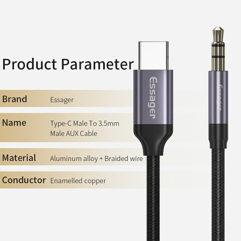 Essager Usb C Naar 3.5 Mm Aux  - Earphone Splitter Jack recensie en prijs