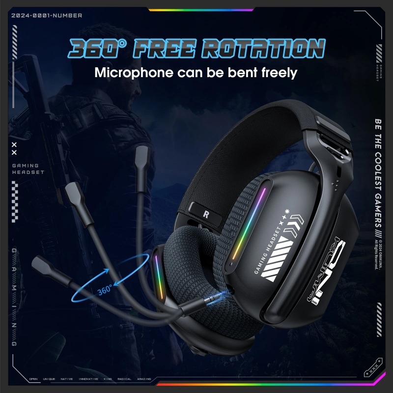 ONIKUMA GT808 Draadloze Gaming - Gaming Headset Rgb recensie en prijs