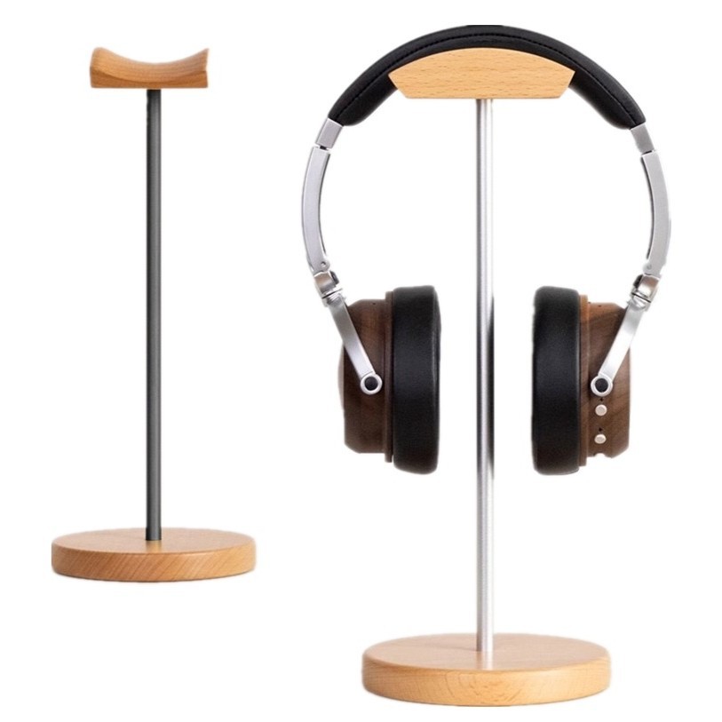 Houten en aluminium hoofdtelef - Headphone Stand Desk recensie en prijs
