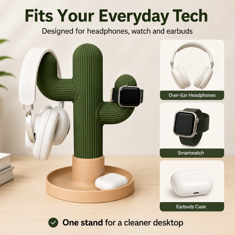 Minimalistische Cactus Headset - Headphone Stand Desk recensie en prijs